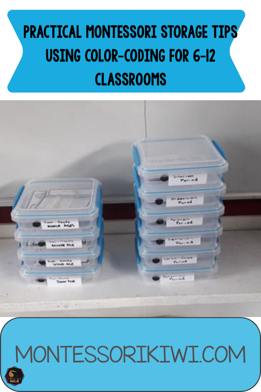 Practical Montessori Storage Tips Using Color-Coding for 6-12 Classrooms