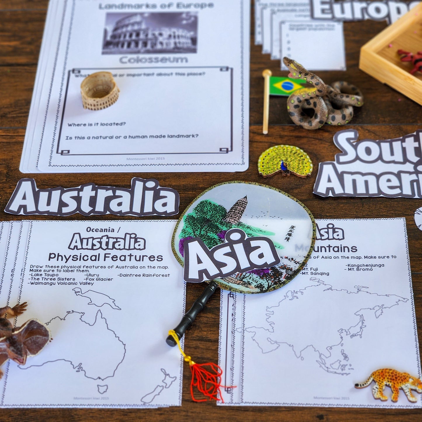 Geography Projects Bundle - montessorikiwi