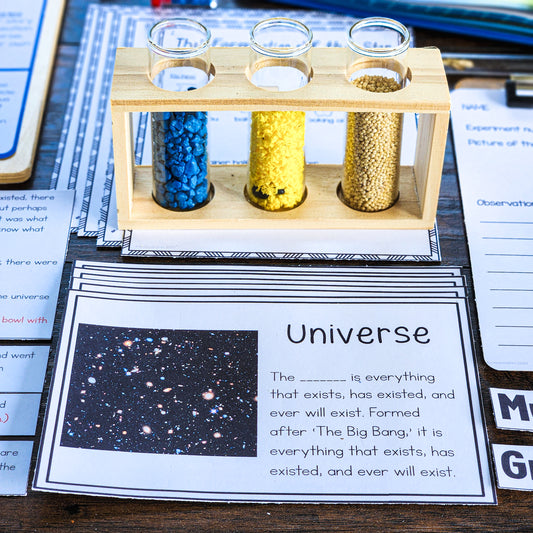 Vocab words for First Great Story (cosmic) - montessorikiwi
