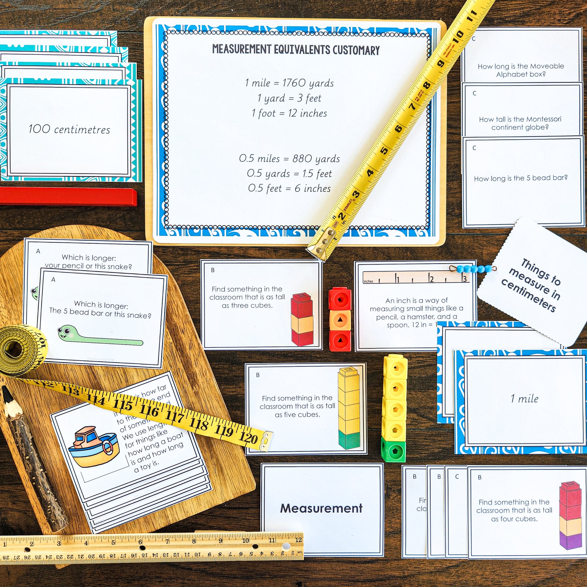 Length, Height and Width Measurement Activities - montessorikiwi
