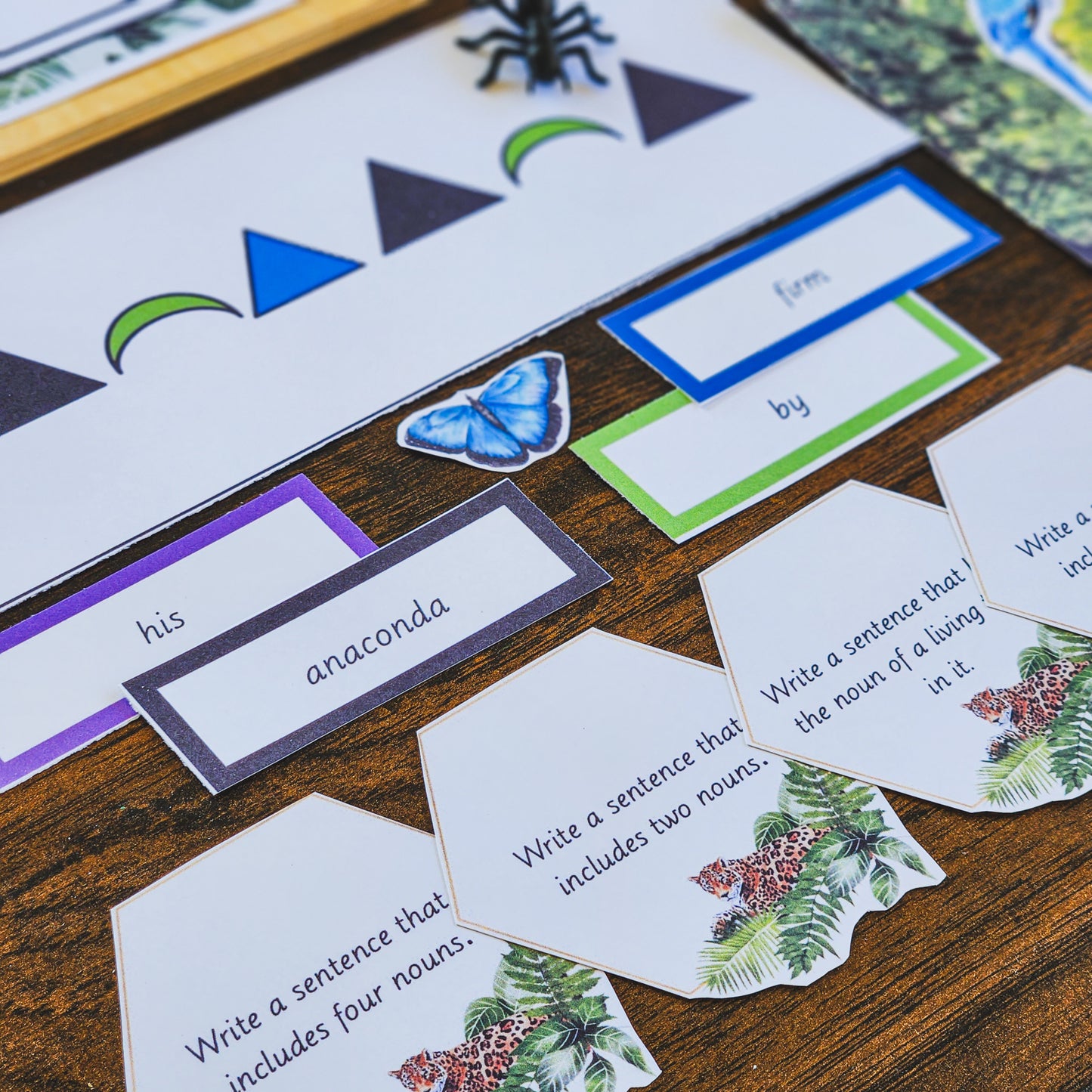 Montessori Miniature Environment: Rainforest (literacy) - montessorikiwi