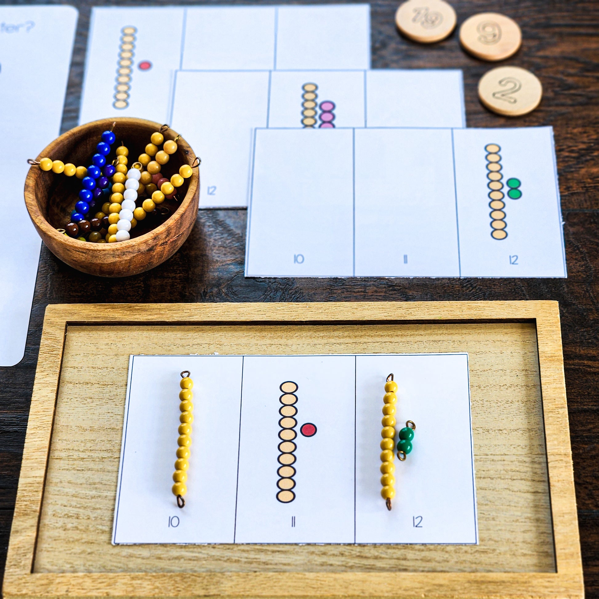 Montessori before and after to 11 - 20 (math) - montessorikiwi