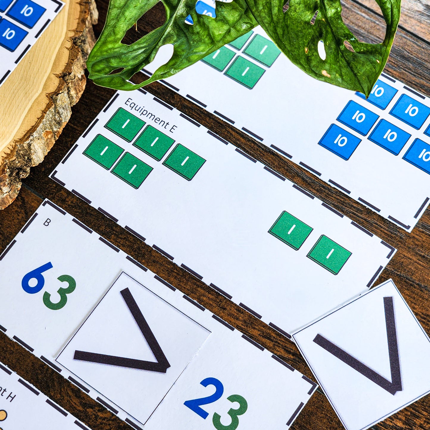 Greater than less than for Montessori - montessorikiwi