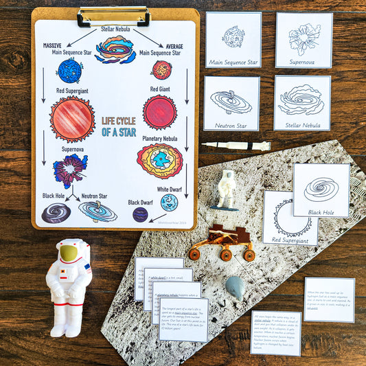 Life Cycle of a Star Craftivity - Space (cosmic) - montessorikiwi