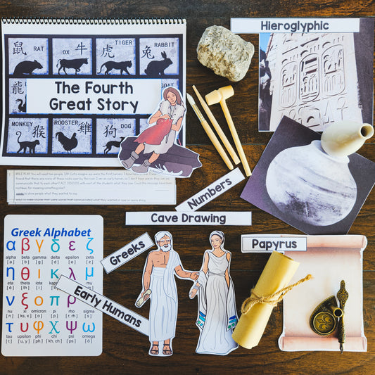 Montessori Fourth Great Story Script and Powerpoint (cosmic) - montessorikiwi