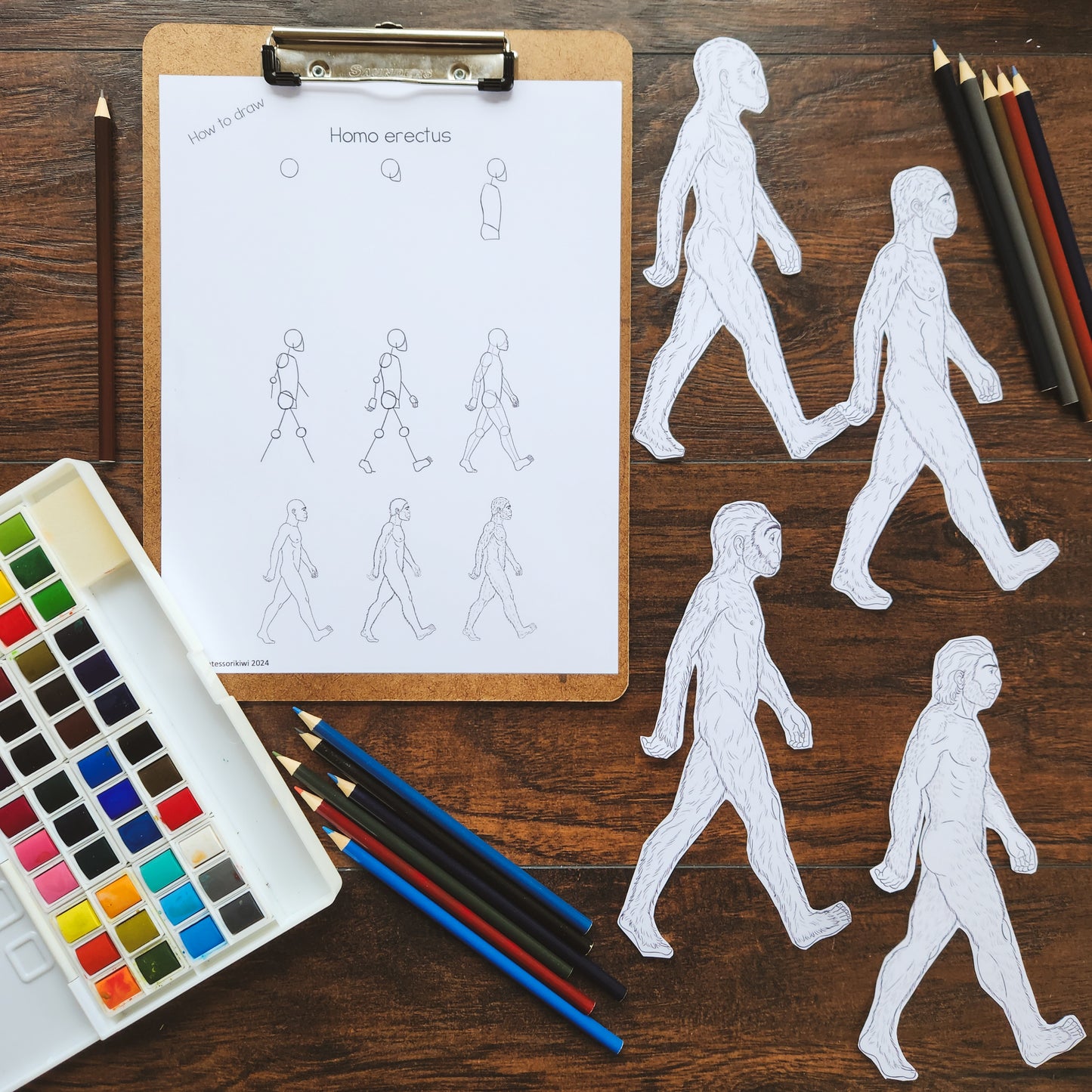 How to draw early humans and early humans coloring (EARLY HUMANS) (cosmic)