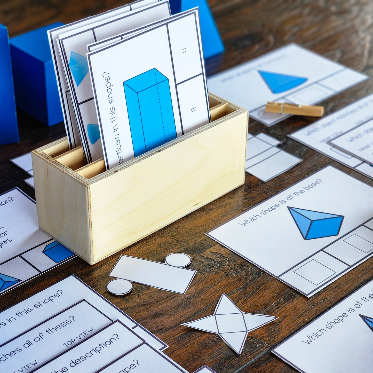 3d shapes nets clip and flip (math) Geometric Solids