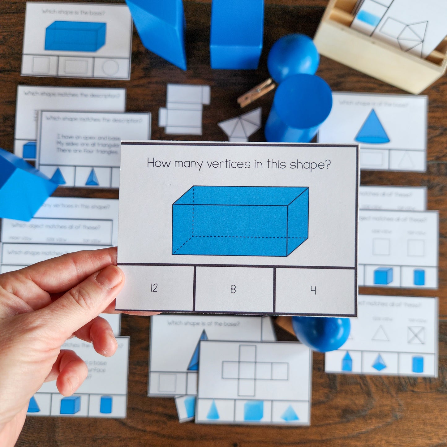 3d shapes nets clip and flip (math) Geometric Solids