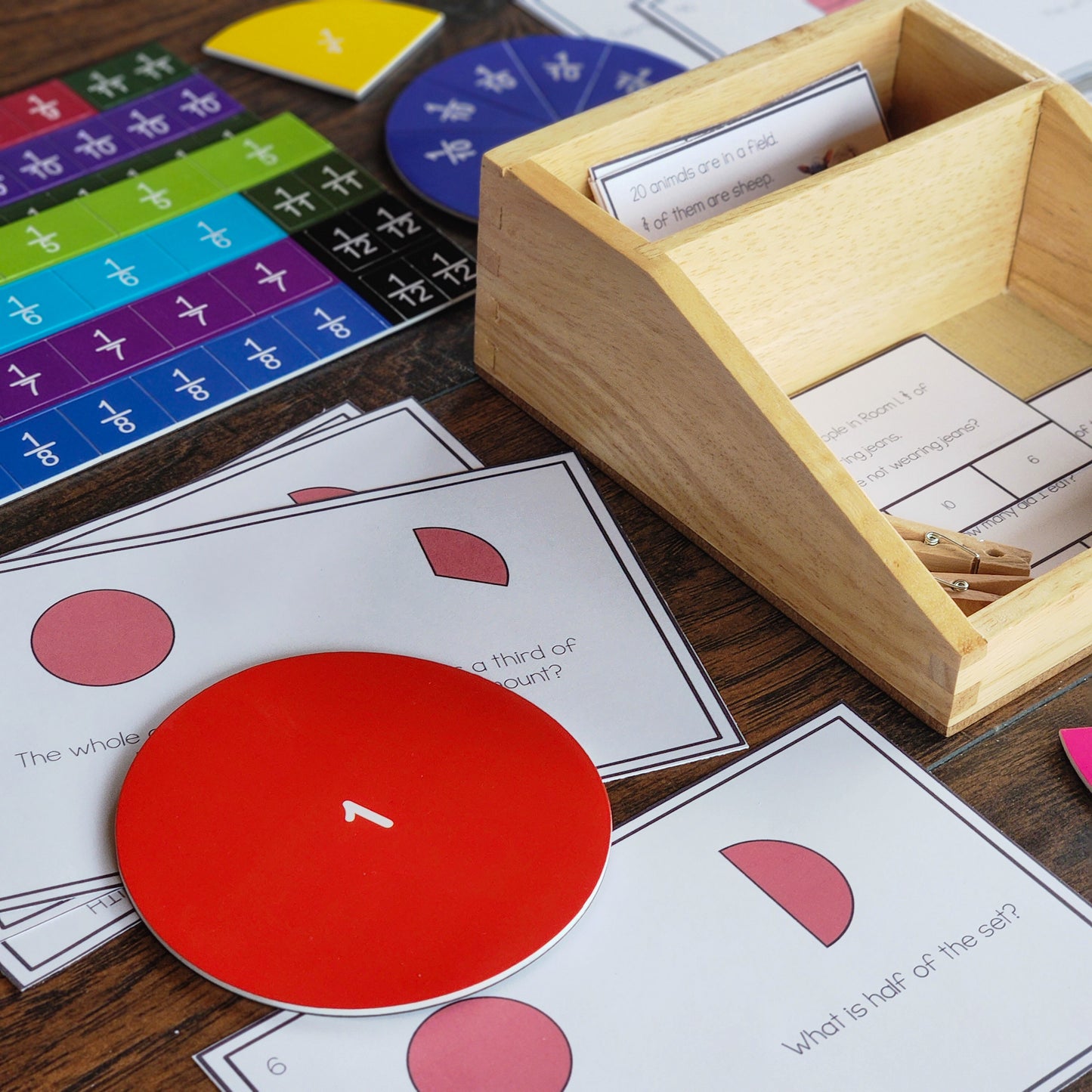 Fractions of an amount or set (montessori division extension)