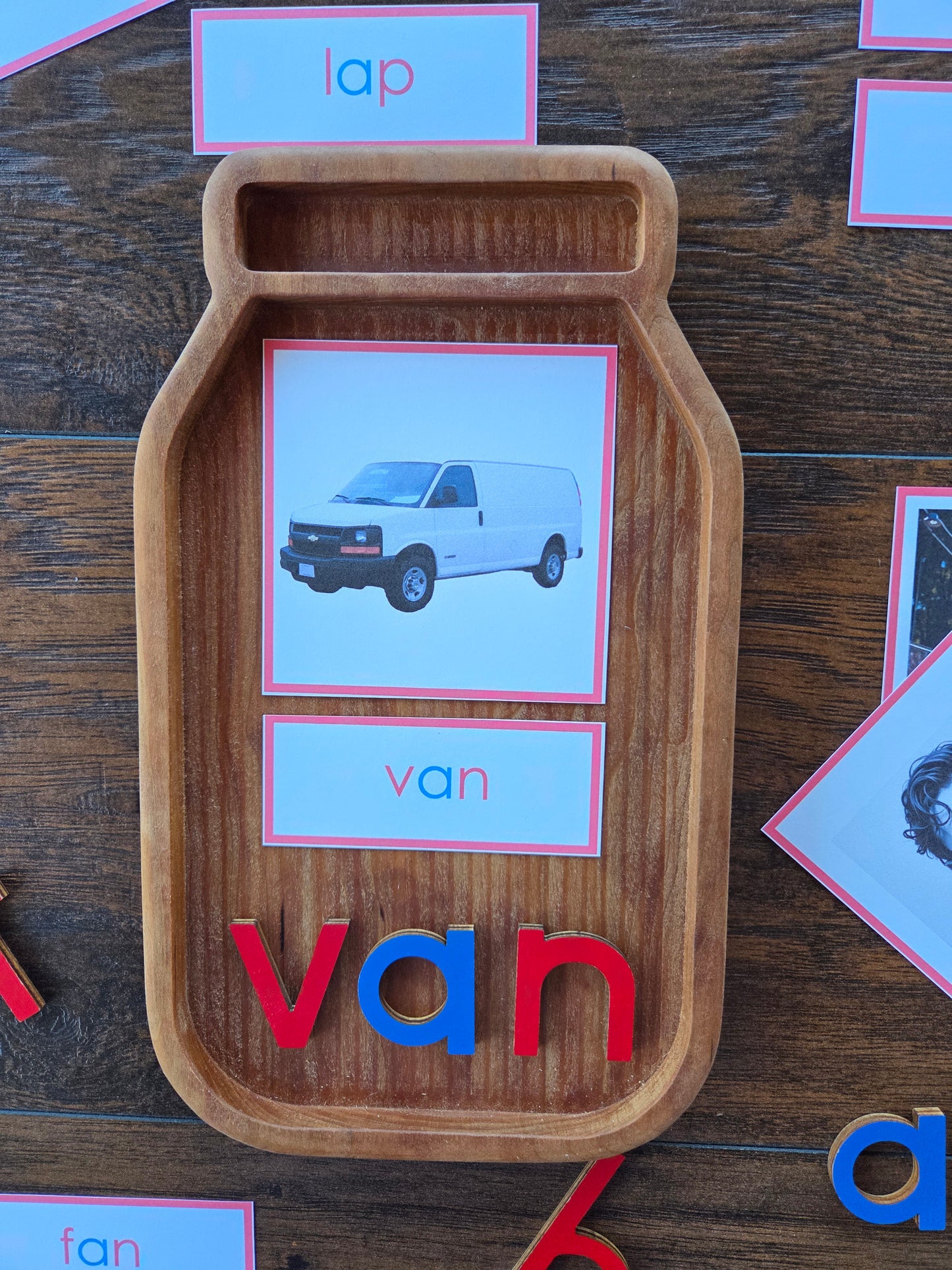 Modern Montessori Reading SOR CVC picture to word match continuous blending (literacy)