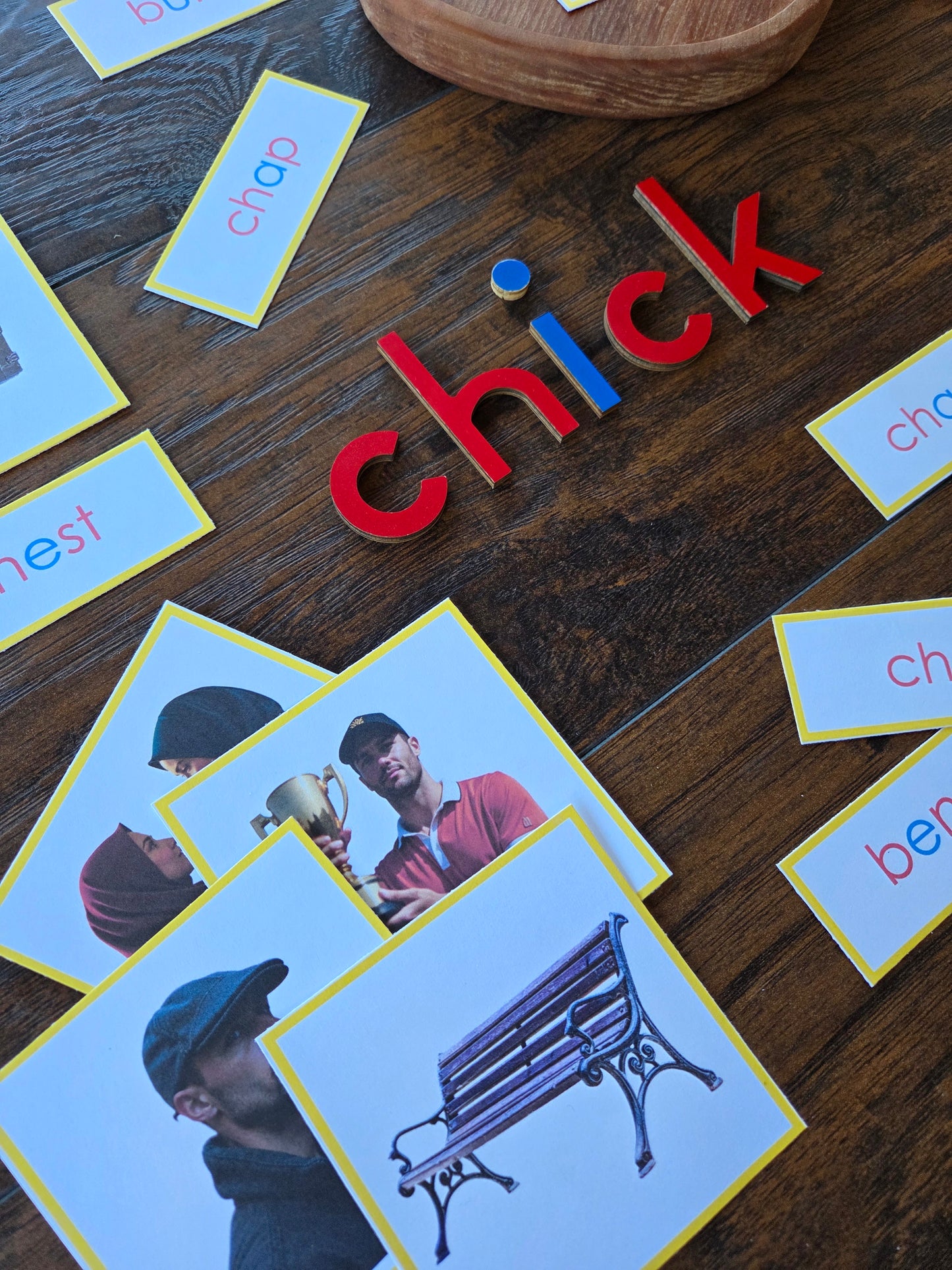Modern Montessori Reading SOR Digraph picture to word match (literacy)
