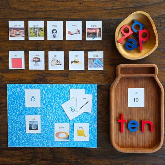 Modern Montessori Reading SOR Short and Long Vowel Aural 'Memory' Game (literacy)