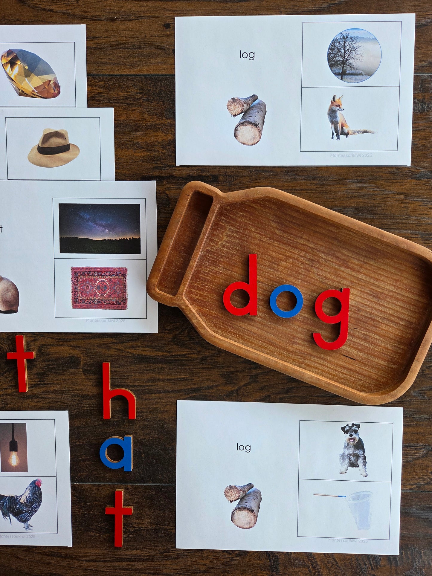 Modern Montessori Reading - Rhyming clip and flip cards (literacy)