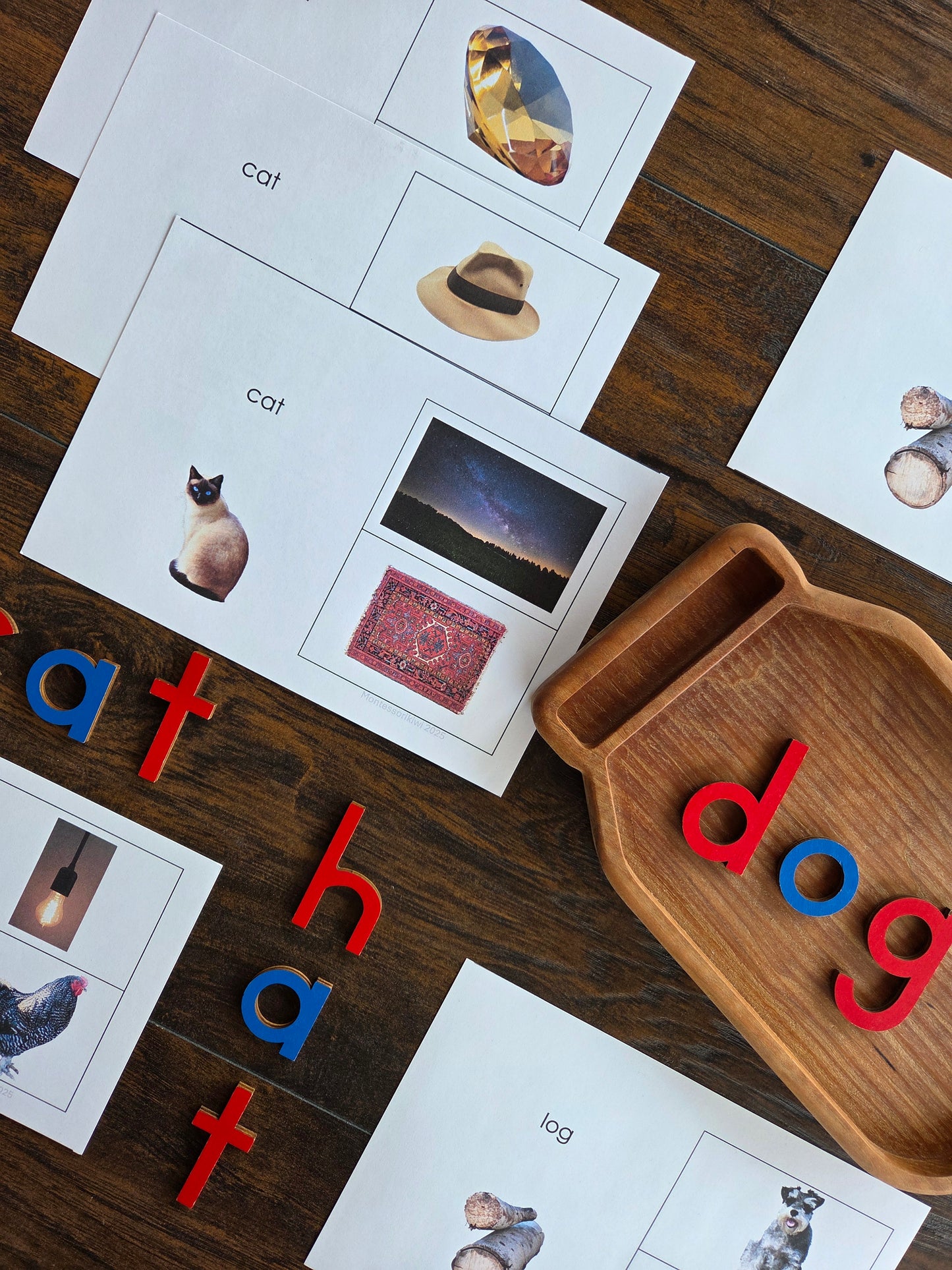 Modern Montessori Reading - Rhyming clip and flip cards (literacy)