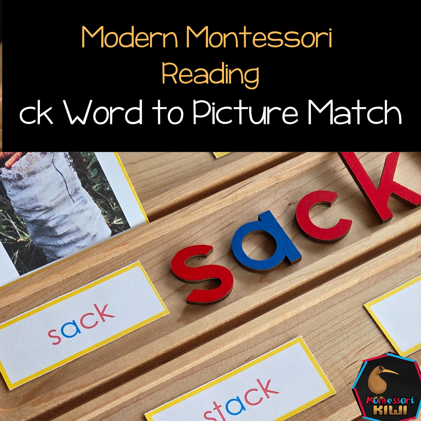 Modern Montessori Reading SOR ck picture to word match (literacy)
