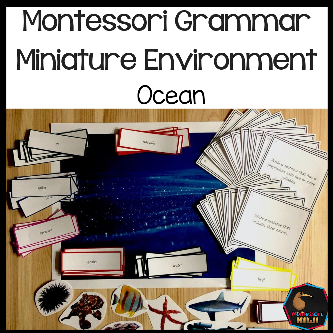 Montessori Miniature Environment: Ocean (literacy) - subscription - montessorikiwi