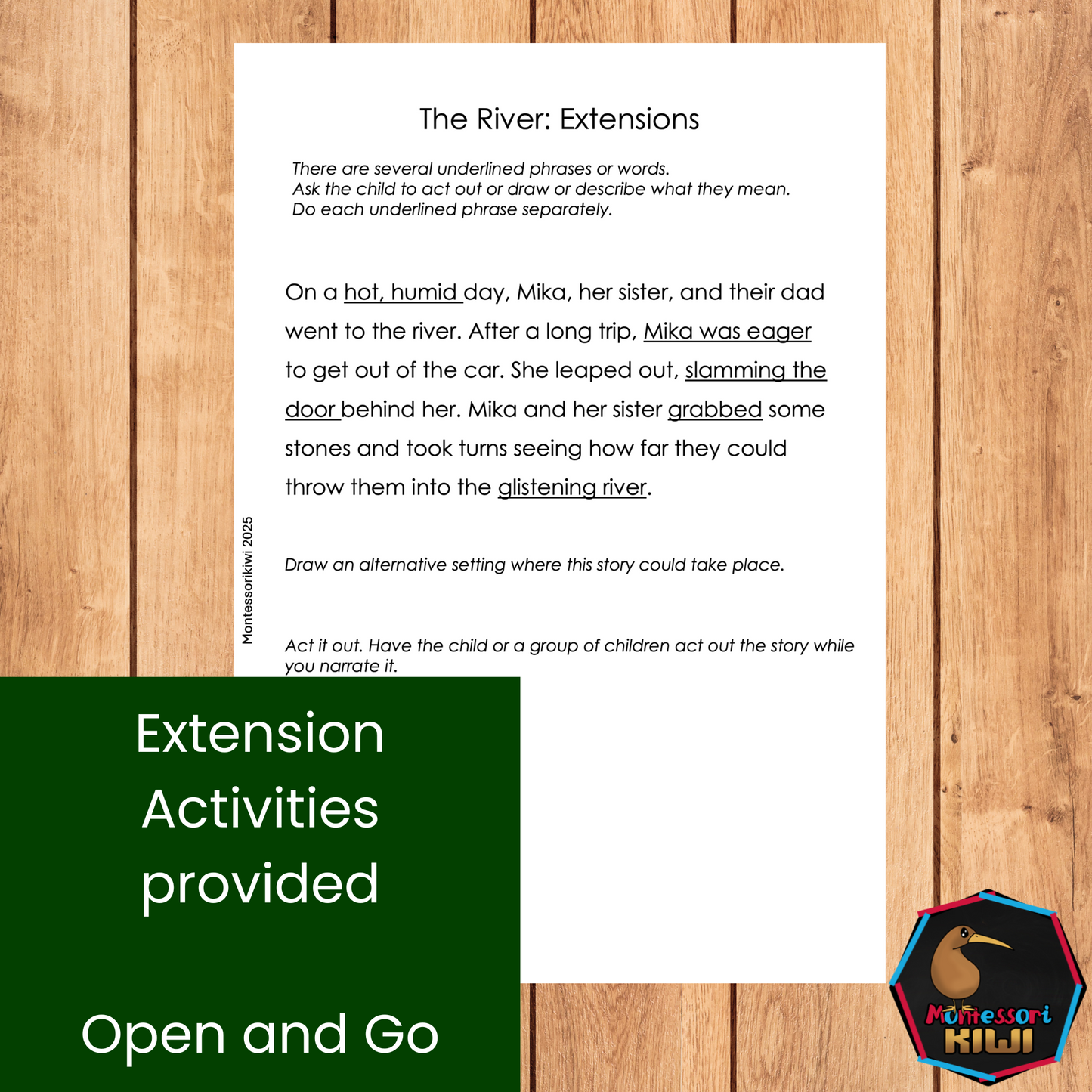 Modern Montessori Reading: Picturing Stories (literacy)