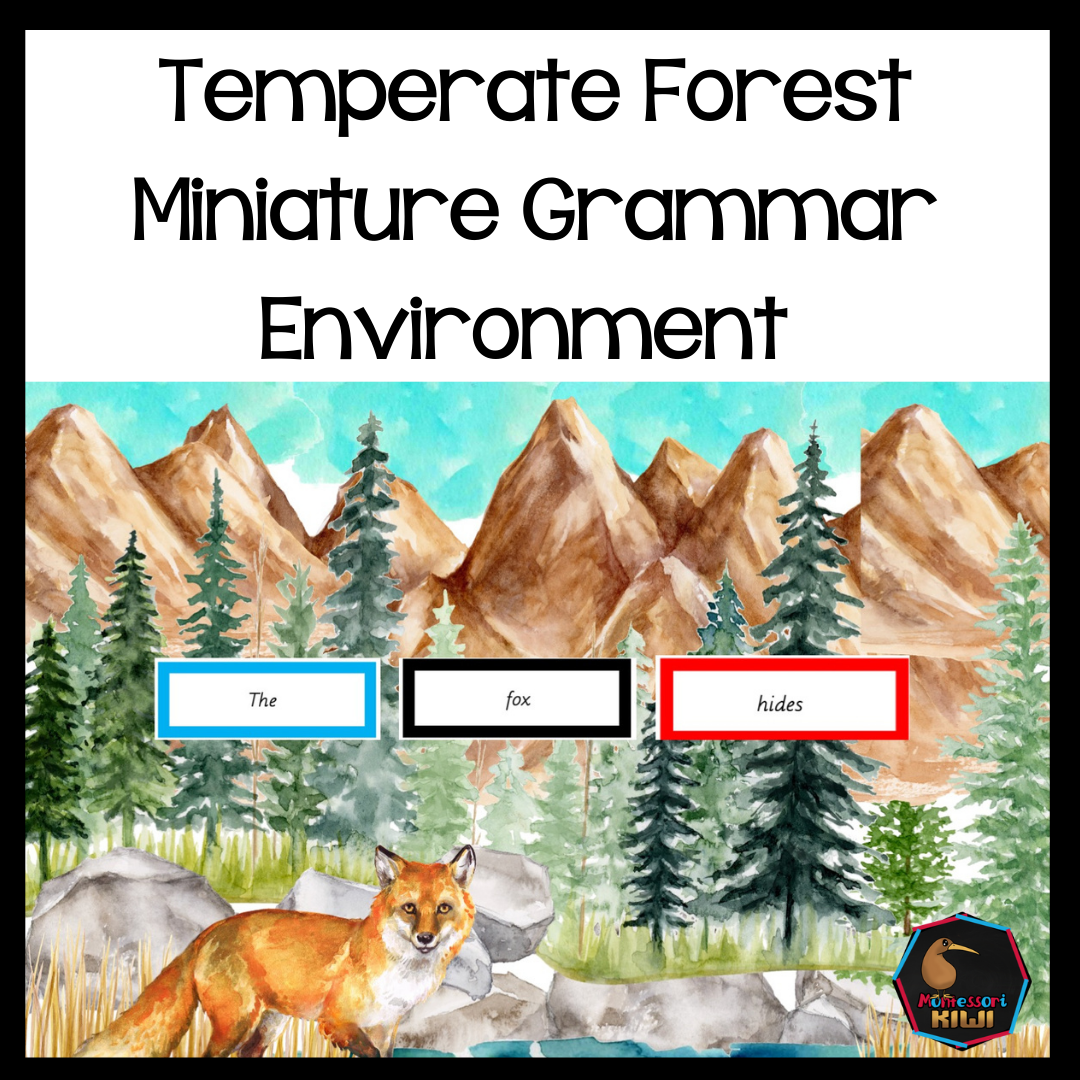 Montessori Miniature Environment: Temperate Forest (literacy) - subscription - montessorikiwi