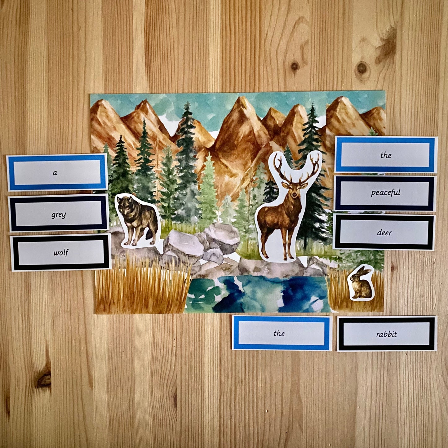 Montessori Miniature Environment: Temperate Forest (literacy) - subscription - montessorikiwi