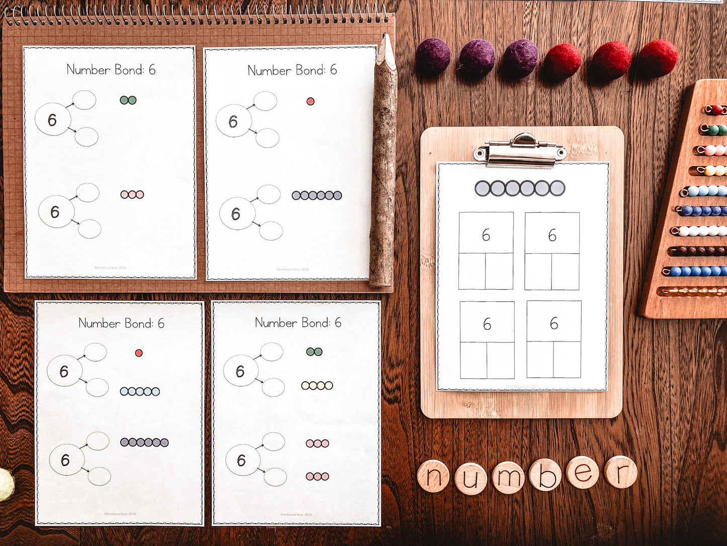 Montessori Number Bonds to 10 - montessorikiwi