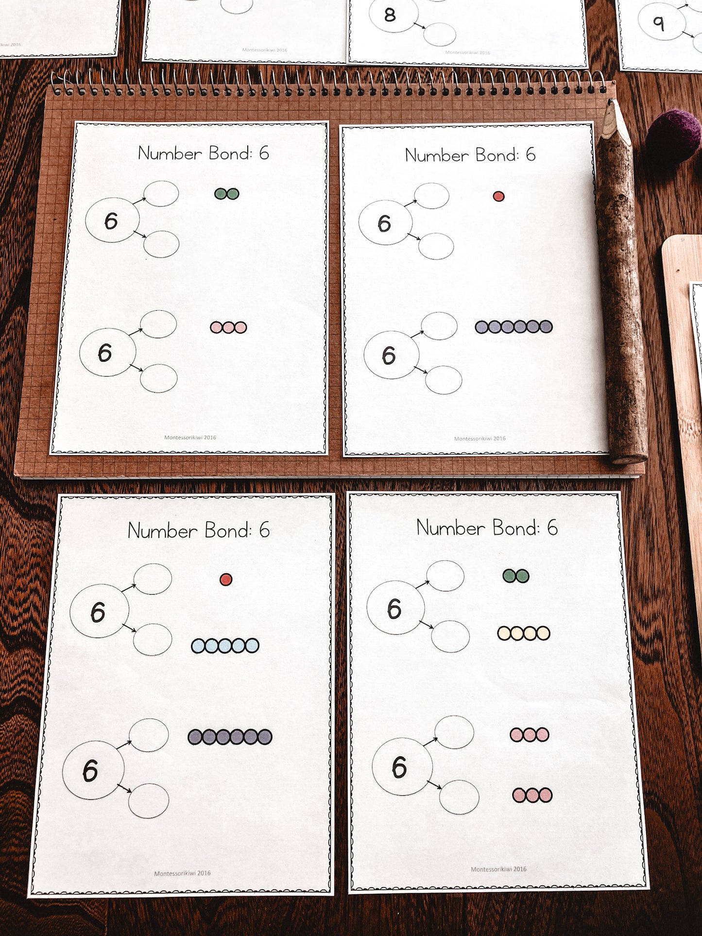 Montessori Number Bonds to 10 - montessorikiwi