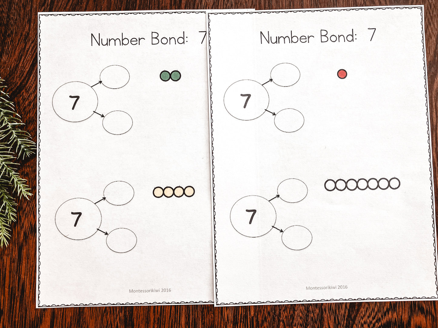 Montessori Number Bonds to 10 - montessorikiwi