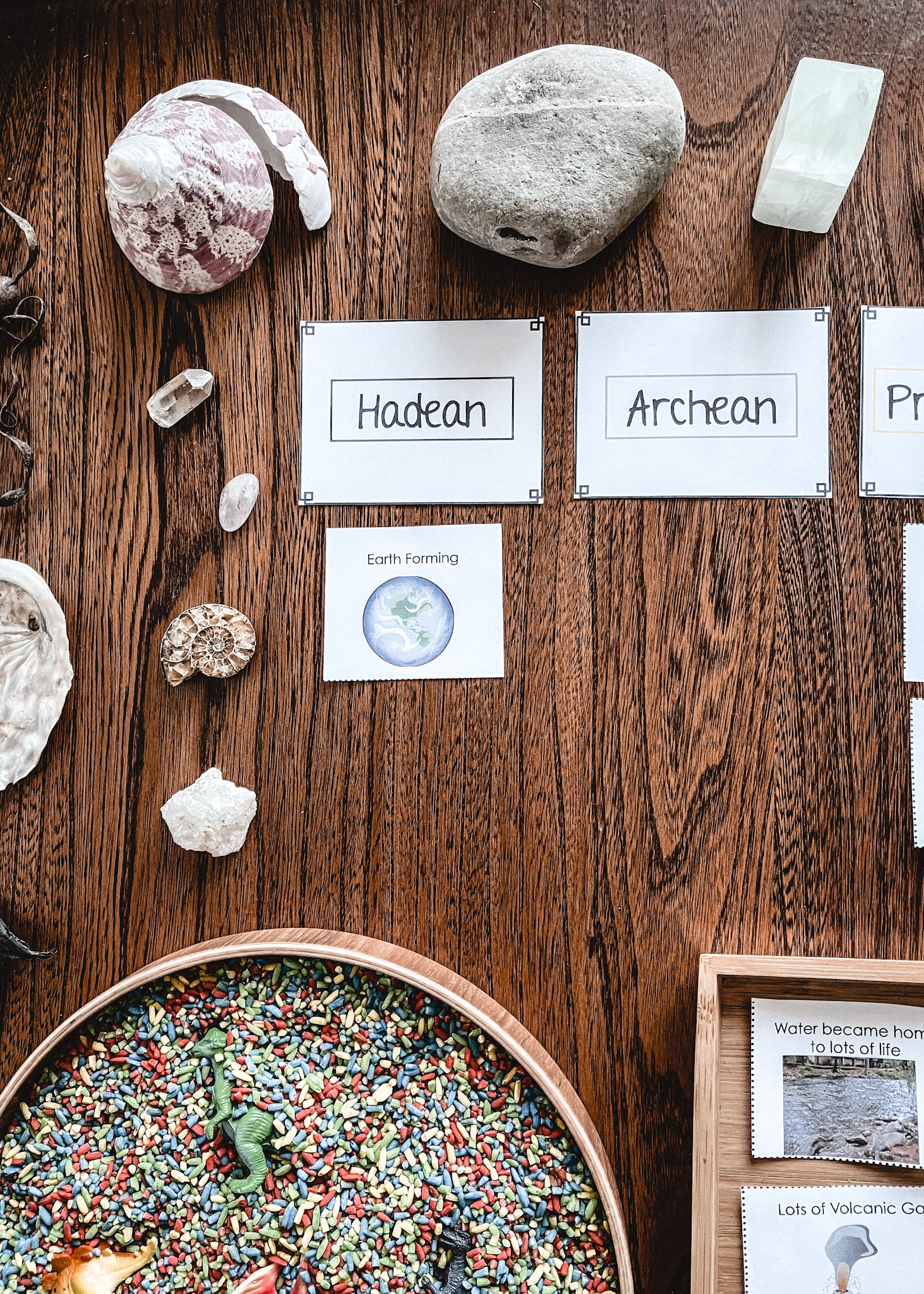 Clock of Eras features of each geological period picture edition (cosmic) - montessorikiwi