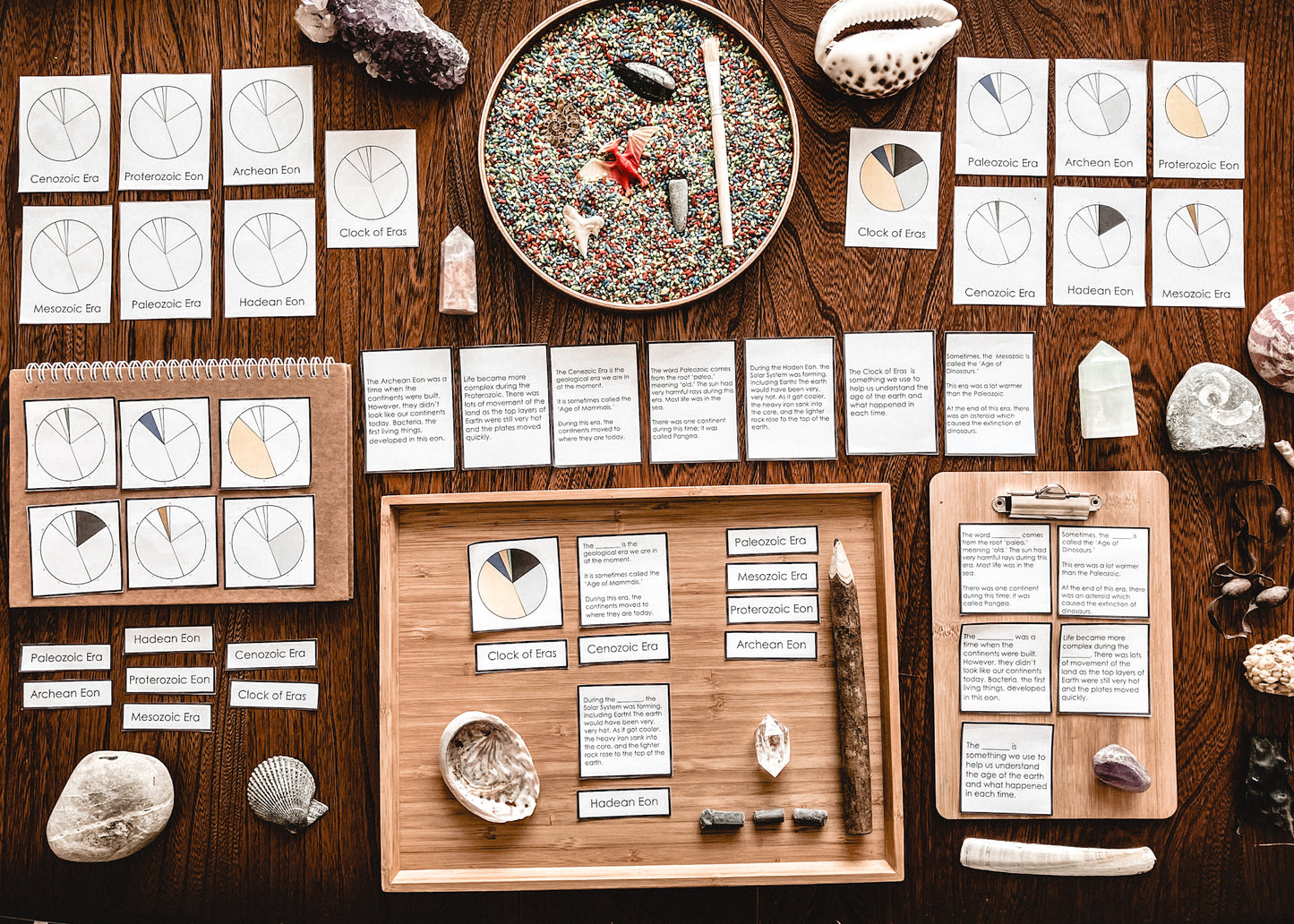 Clock of Eras 4 part cards (cosmic) - montessorikiwi