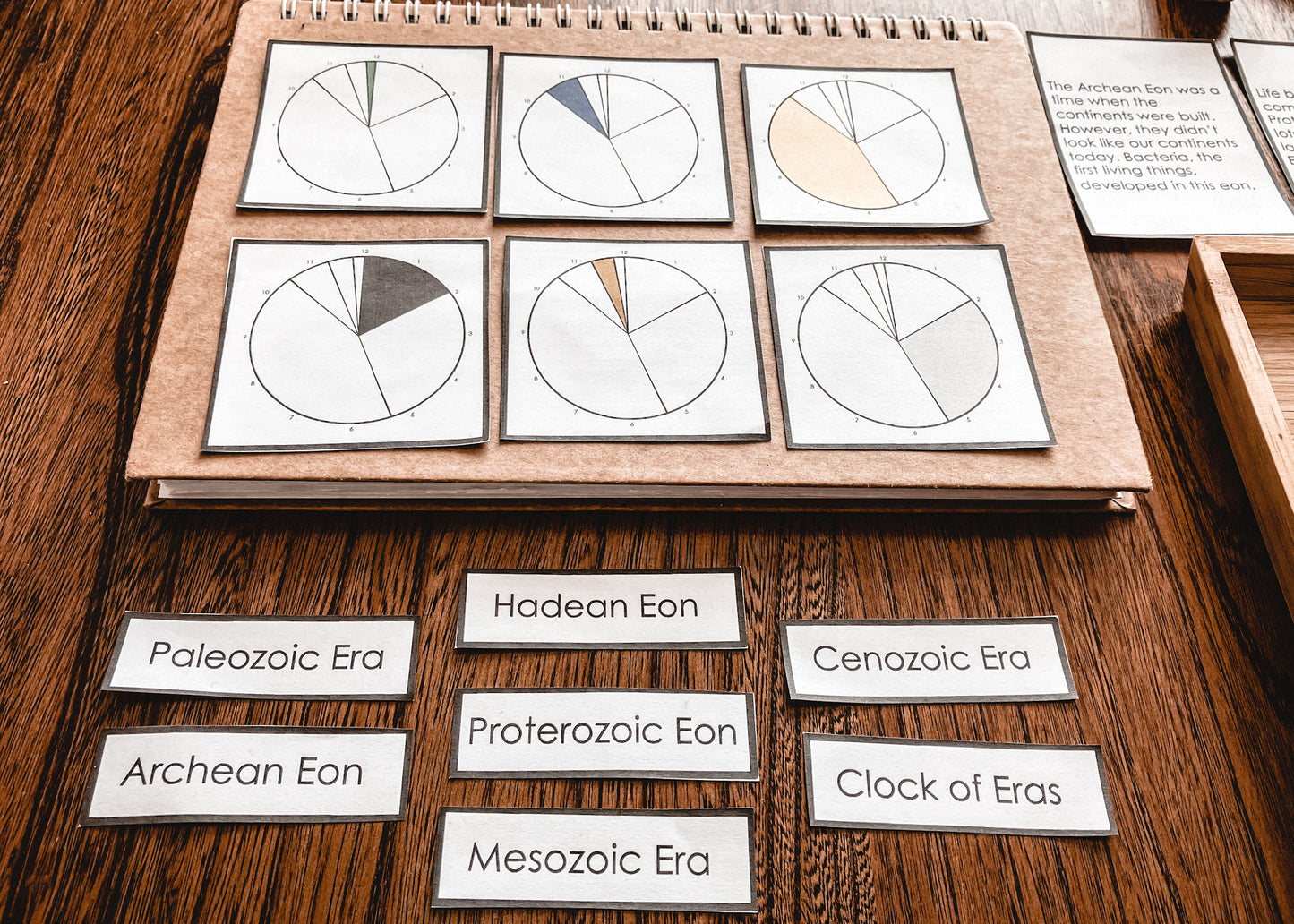 Clock of Eras 4 part cards (cosmic) - montessorikiwi