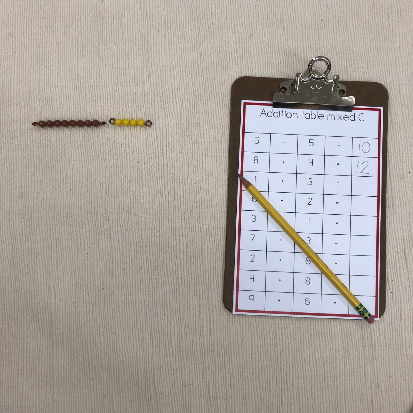 Addition Tables - basic facts - subscription - montessorikiwi