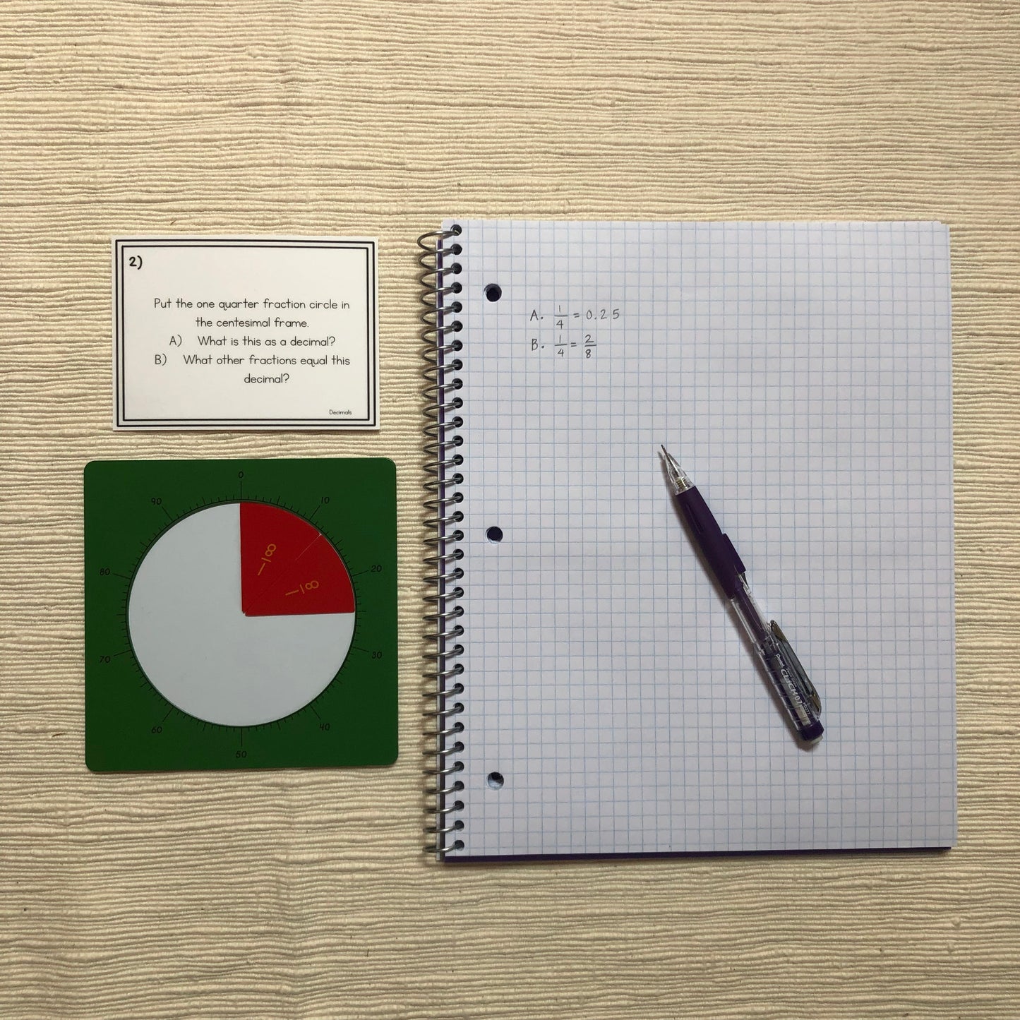 Converting Fractions to Decimals Task Cards - subscription - montessorikiwi