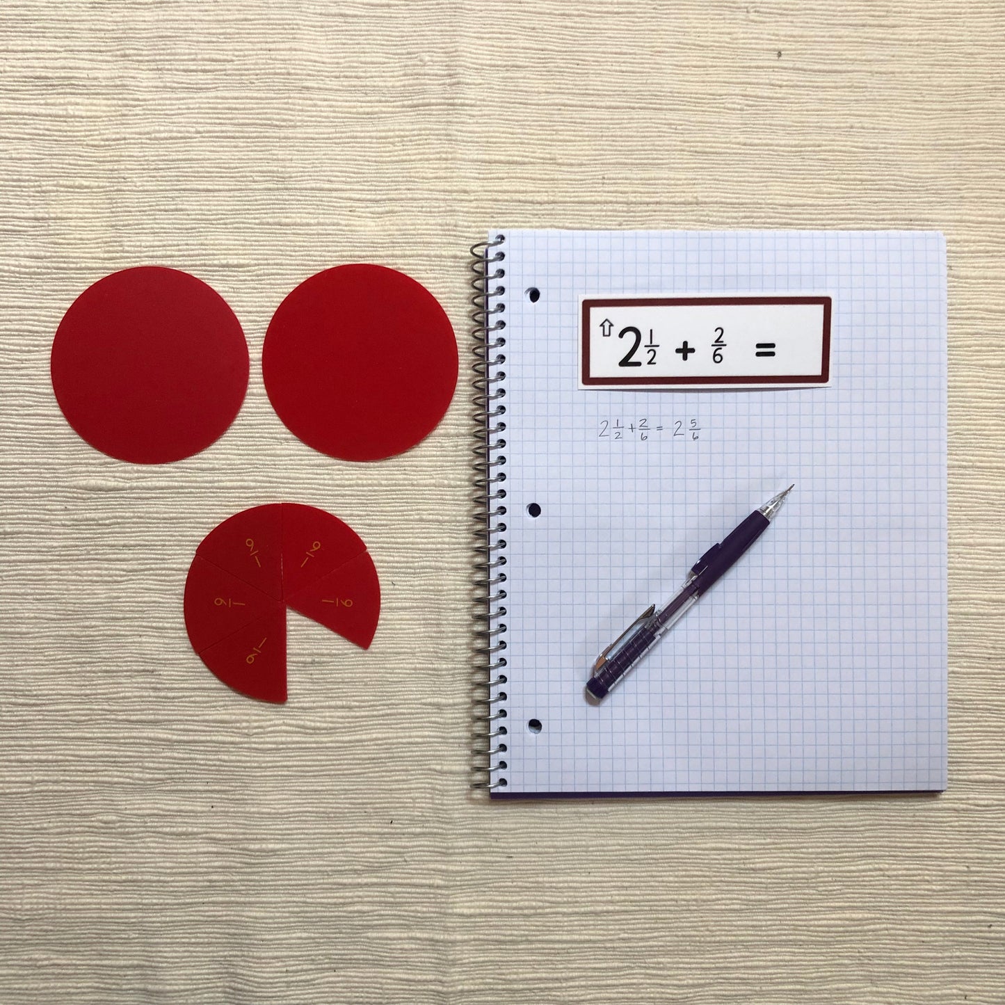 Addition of Fraction Tickets - subscription - montessorikiwi