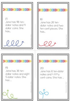 New Zealand Money Place Value Task Cards | Level 3 Addition to $1000