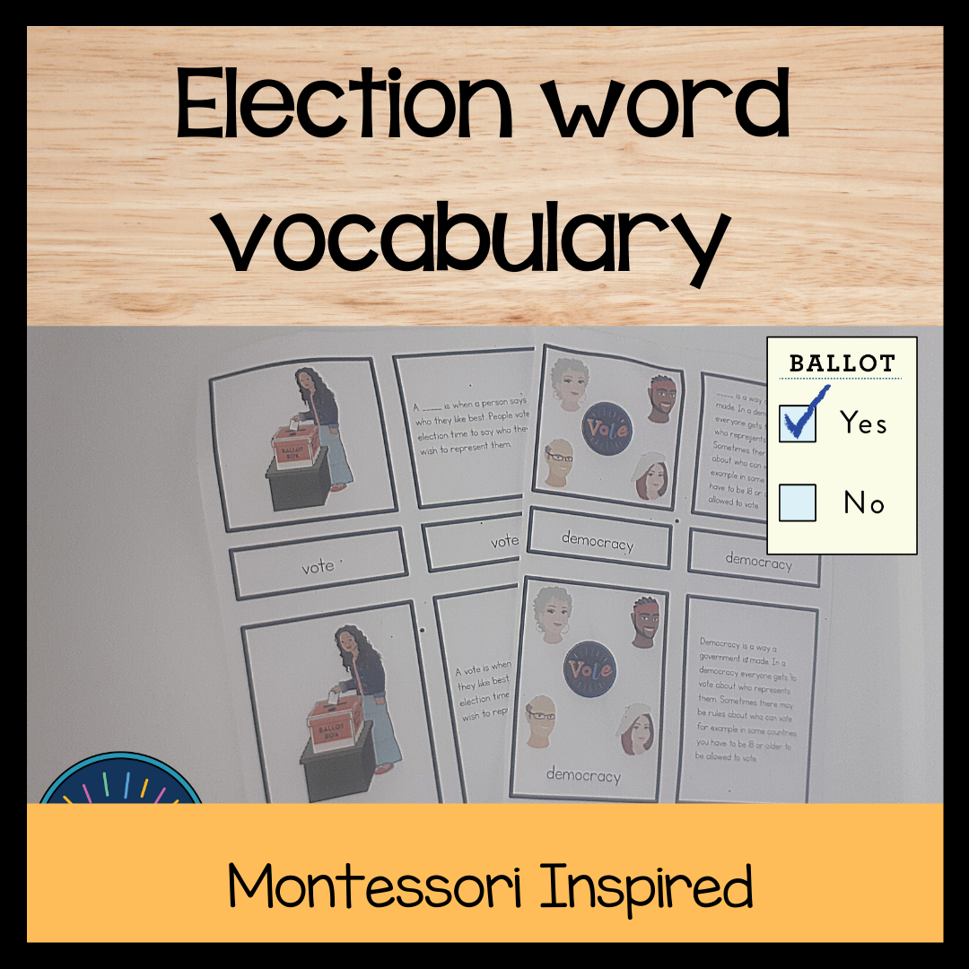 Election words vocabulary - montessorikiwi