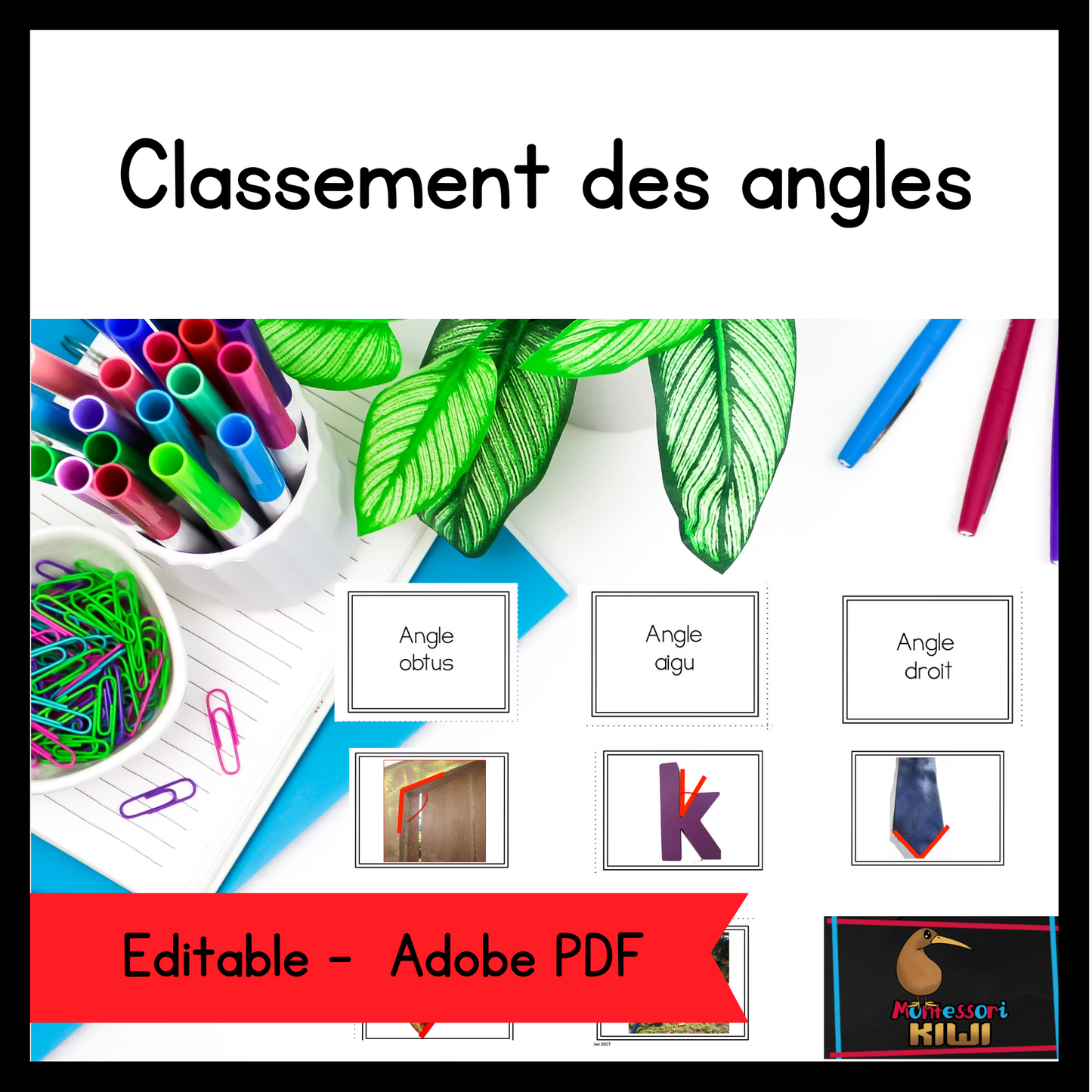 Classement des angles (Angle sorting - french) - montessorikiwi
