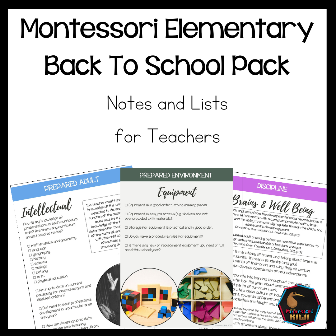Back to School Pack - montessorikiwi