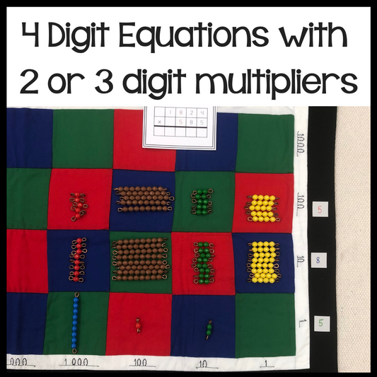 Multiplication questions: 2 and 3 digit multipliers - montessorikiwi