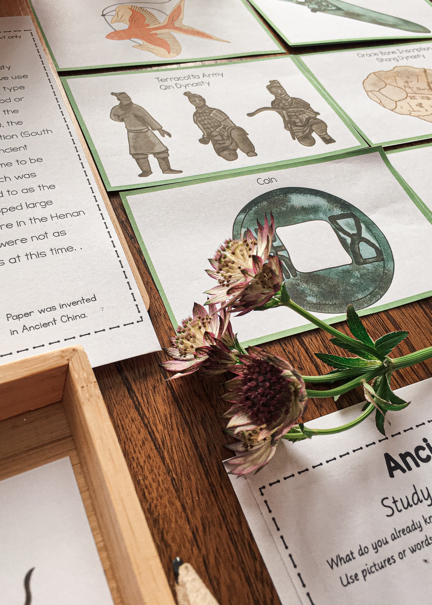 Ancient China Civilization work - montessorikiwi