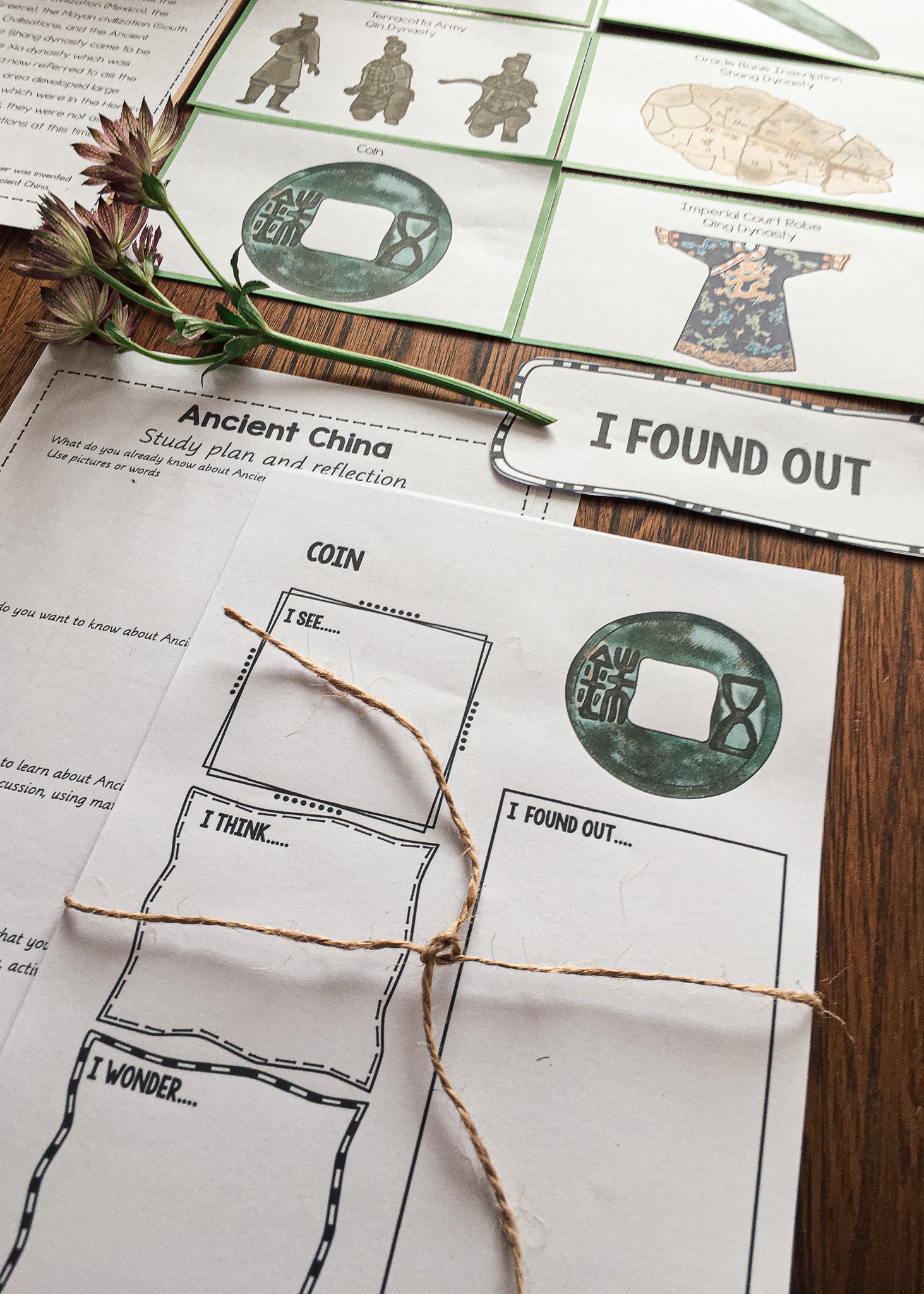 Ancient China Civilization work - montessorikiwi
