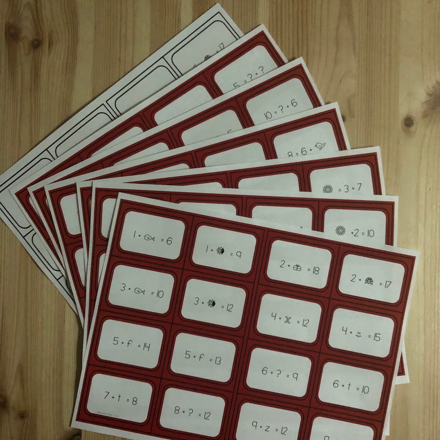 Alternative formats for Addition - basic facts - montessorikiwi