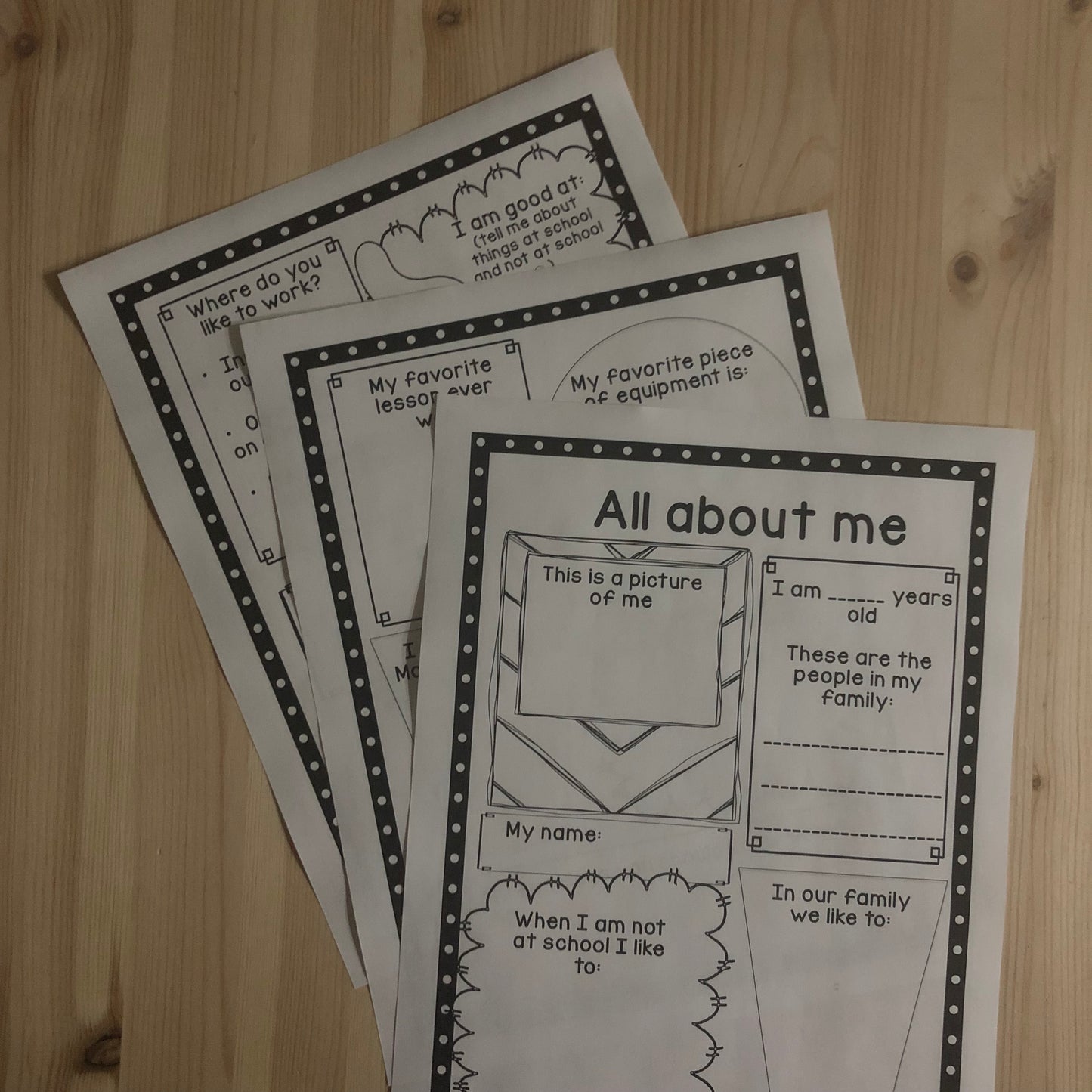 Montessori back to school - all about me - montessorikiwi