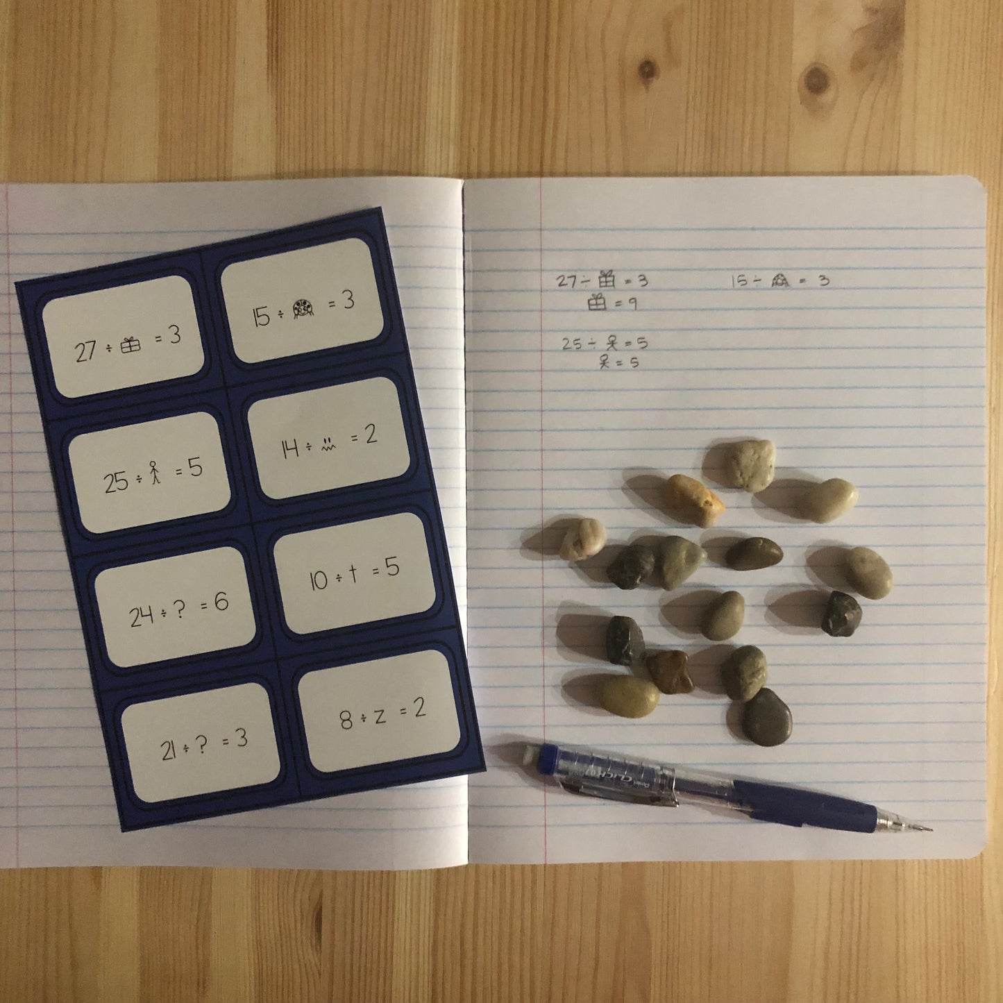 Alternative formats for Division - basic facts - montessorikiwi