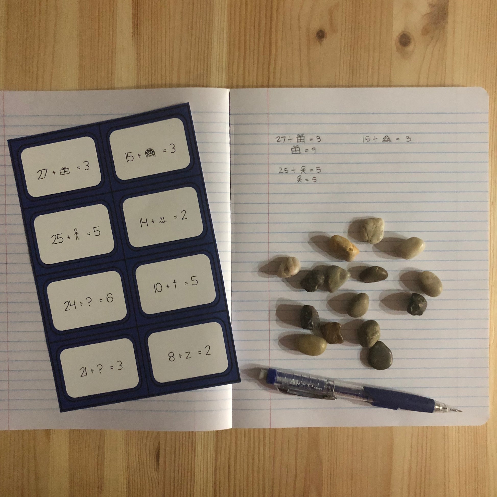 Alternative formats for Division - basic facts - montessorikiwi