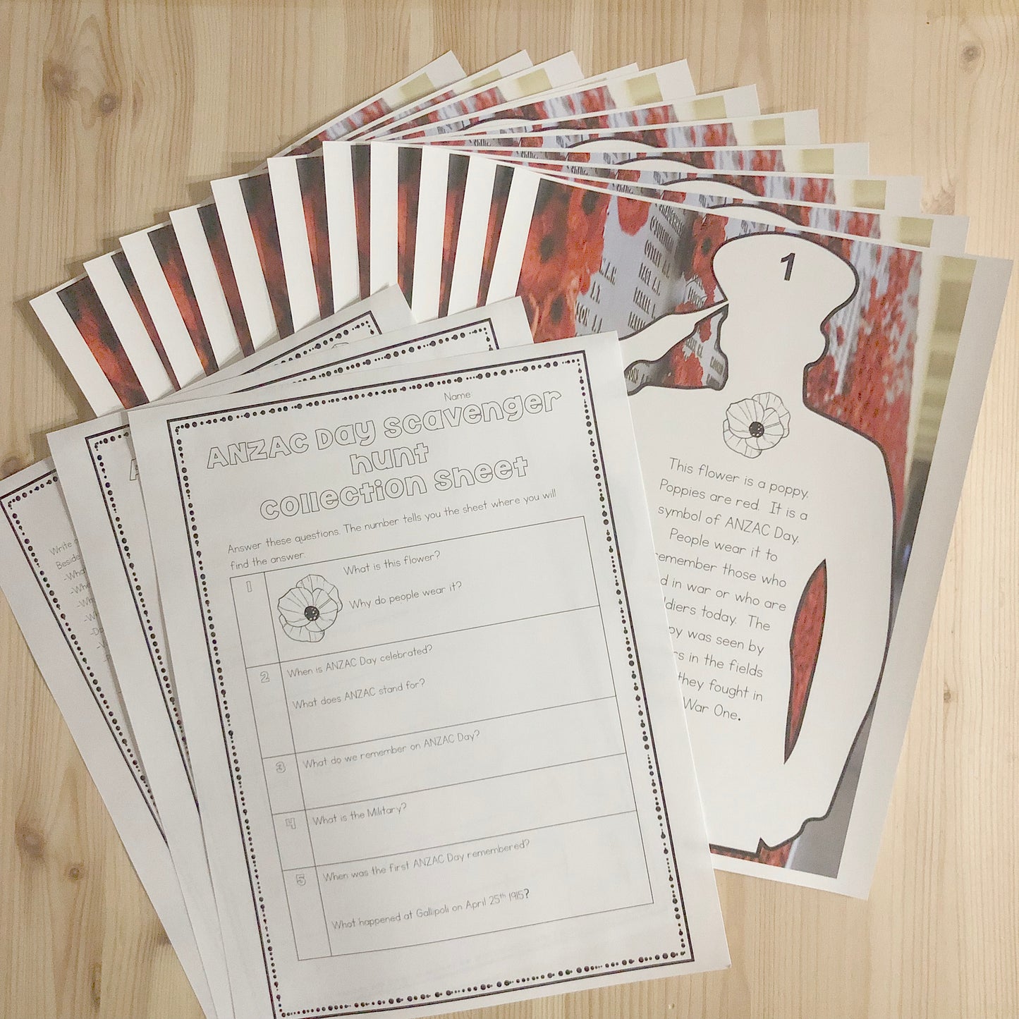 ANZAC Day Scavenger Hunt - montessorikiwi
