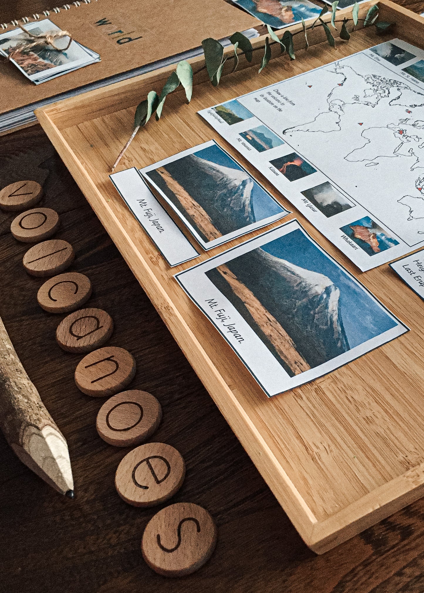 Volcanoes of the World matching cards - montessorikiwi