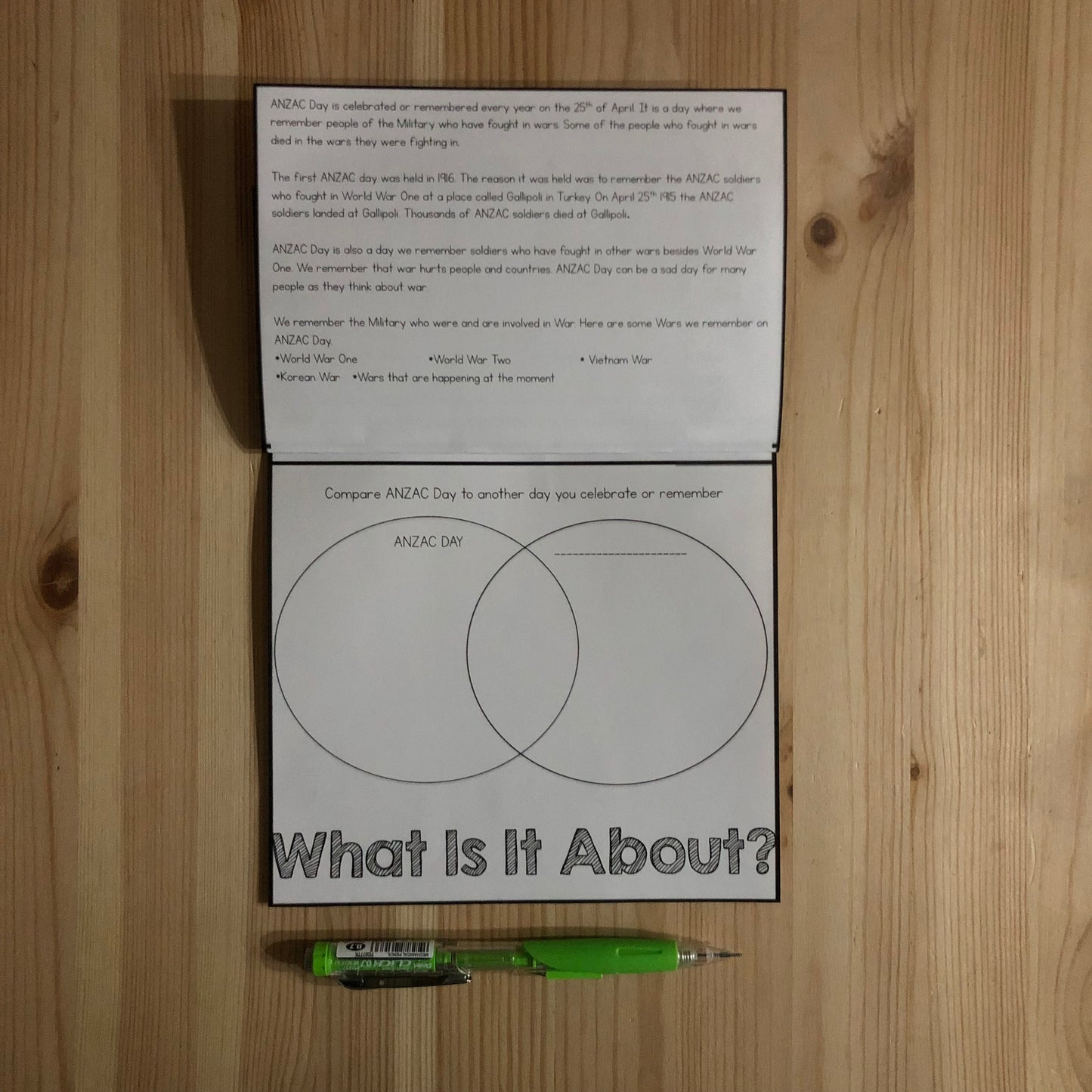 ANZAC Day Flipbook - montessorikiwi