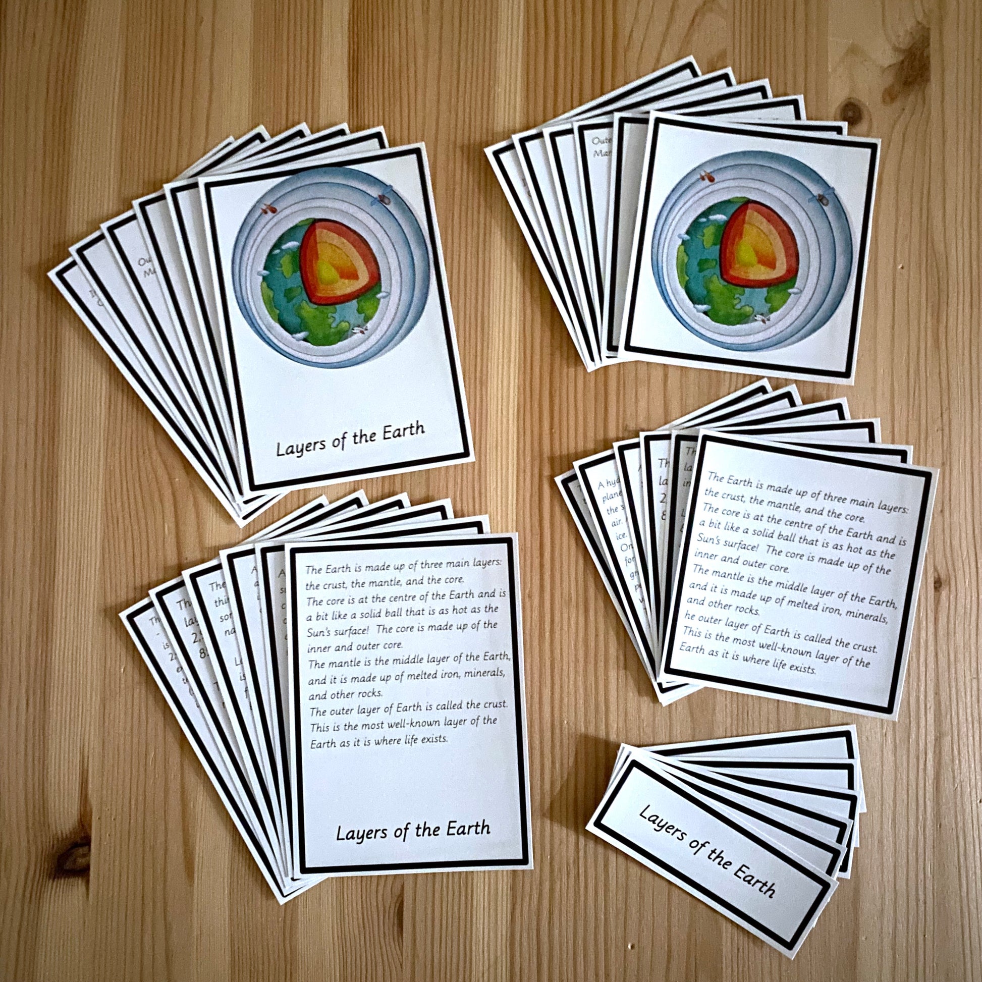 Montessori Geographic Impressionistic Charts - Space, Sun and Earth - montessorikiwi