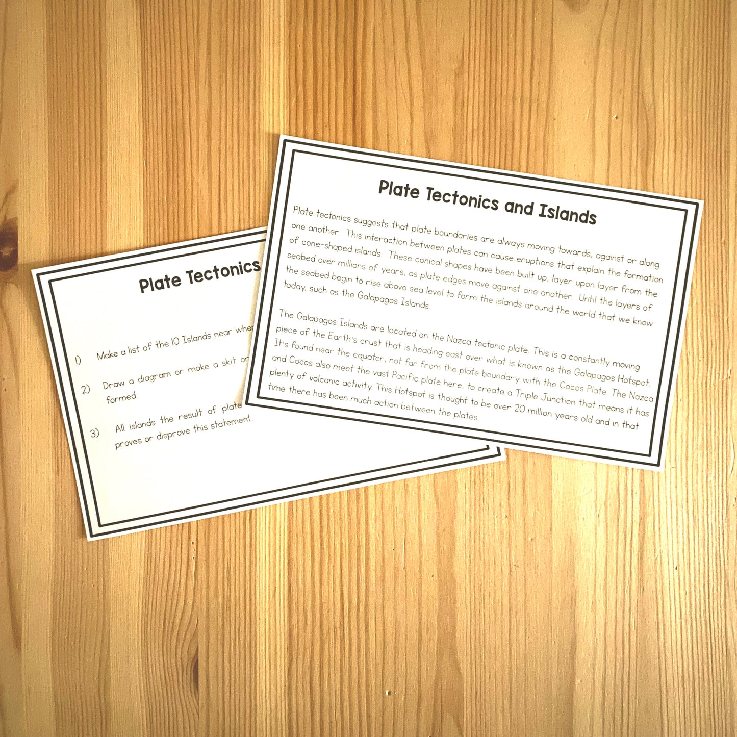 Plate tectonics vocabulary and lesson activities (geography) - montessorikiwi