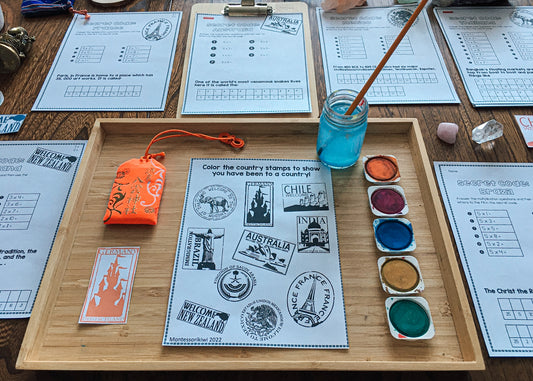 Multiplication Basic Facts (Around the World, Break the Code) - montessorikiwi