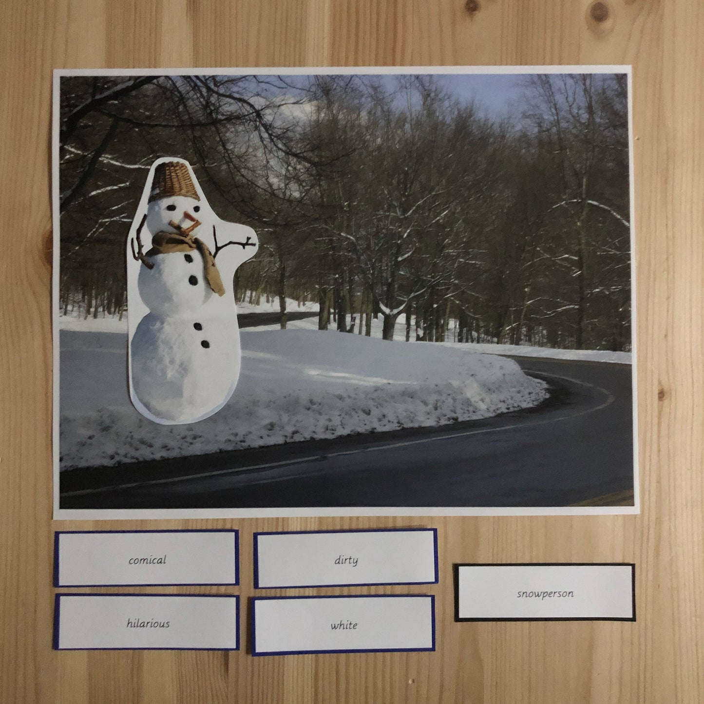 Montessori Miniature Environment: Winter (literacy) - montessorikiwi